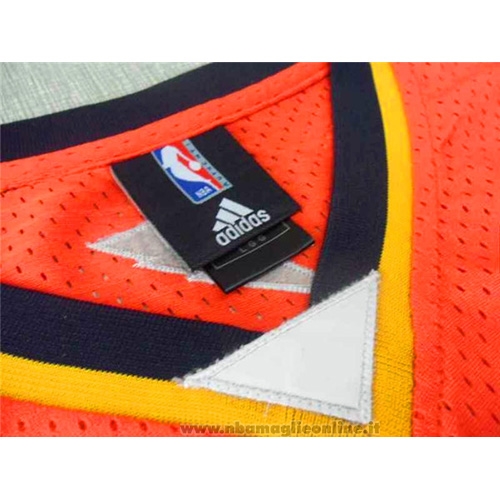 Maglia Golden State Warriors Stephen Curry NO 30 Throwback Arancione